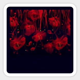 Black red roses Sticker